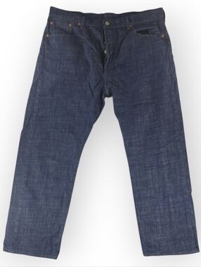 Levi's 501 Jeans White Oak Cone Denim Button Fly Cotton Men's 40Wx28L Blue EUC
